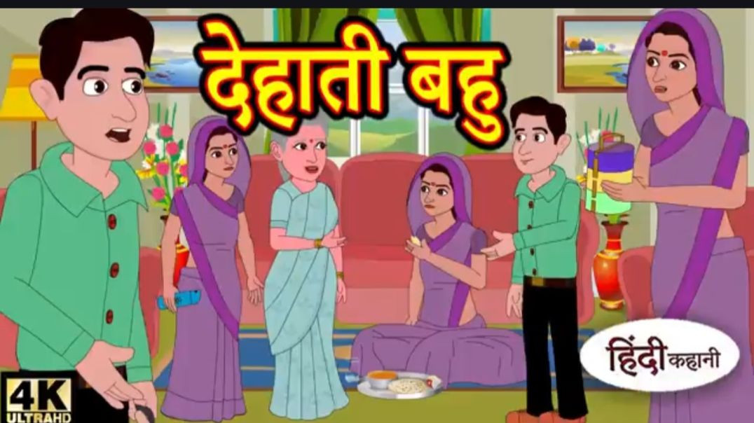 of KahaniCopy देहाती बहु - Hindi Kahaniya _ Bedtime Moral Stories _ Hindi Fairy Tales _ Funny Story 